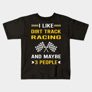 3 People Dirt Track Racing Race Kids T-Shirt